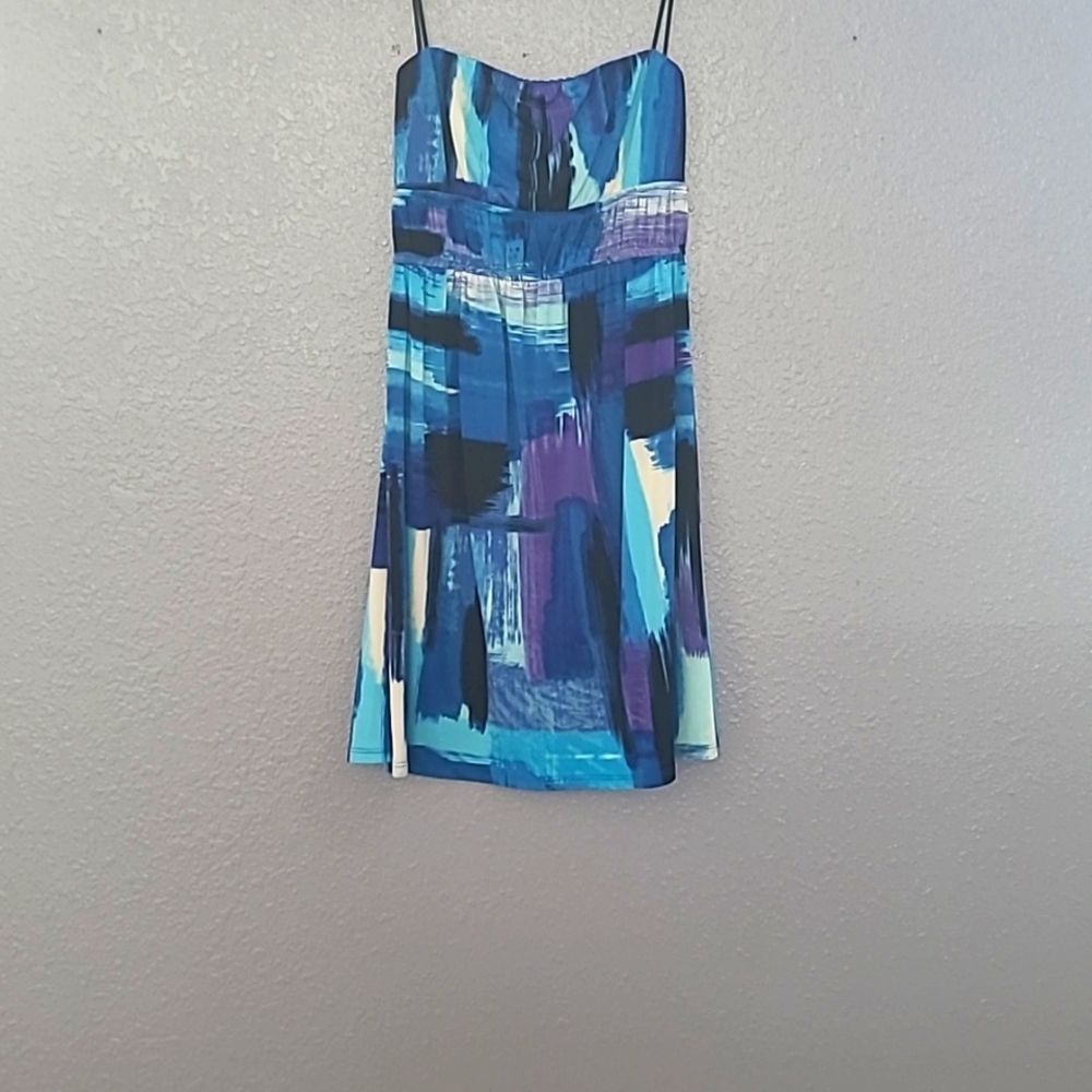 Size small multi colored Charlotte Russe strapless dress